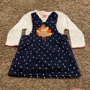 EUC 6 Month Carter’s Thanksgiving Overall Dress